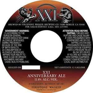 Firestone Walker Brewing Co Xxi Anniversary Ale October 2017