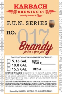 Karbach Brewing Co. Fun Series No. 17 October 2017