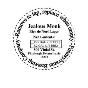 Jealous Monk Bier De Noel Lager October 2017