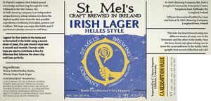 St. Mel's Brewing Company Irish Lager October 2017