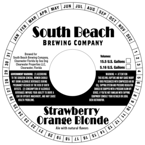 South Beach Brewing Company Strawberry Orange Blonde