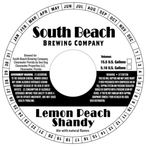 South Beach Brewing Company Lemon Peach Shandy