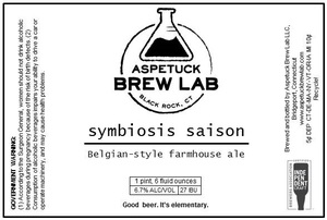 Symbiosis Saison Belg-style Farmhouse Al 