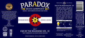 Paradox Beer Company End Of The Beginning Vol.3 October 2017