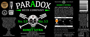 Paradox Beer Company Komet Sitra October 2017