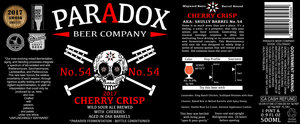 Paradox Beer Company Cherry Crisp