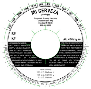 Saugatuck Brewing Company Mi Cerveza October 2017