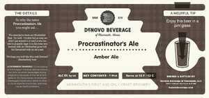 Denovo Procrastinator's Ale October 2017