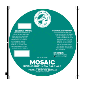 Pelican Brewing Company Mosaic Single Hop India Pale Ale October 2017