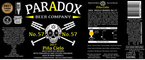 Paradox Beer Company Pina Cielo October 2017