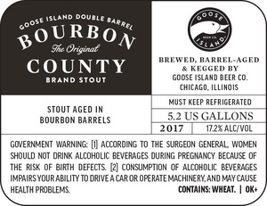 Goose Island Double Barrel Bourbon County Brand Stout October 2017