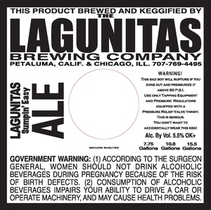 The Lagunitas Brewing Company Sumpin Easy October 2017