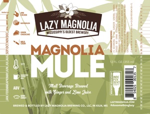 Lazy Magnolia Brewing Company Magnolia Mule