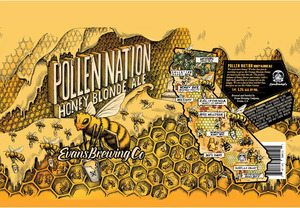 Evans Brewing Company Pollen Nation Honey Blonde Ale October 2017