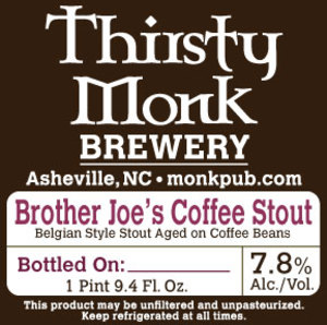 Thirsty Monk Brother Joe's Coffee Stout October 2017