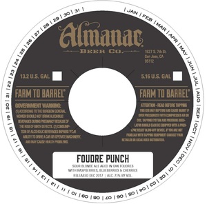 Almanac Beer Co. Foudre Punch