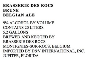 Brasserie Des Rocs Brune October 2017