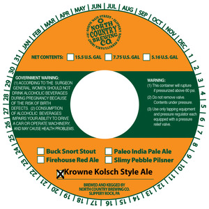 North Country Brewing Company Krowne Kolsch Style Ale