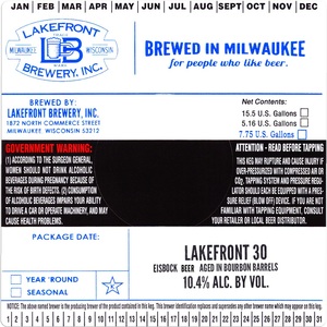 Lakefront Brewery, Inc. Lakefront 30 October 2017