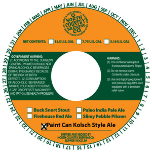 North Country Brewing Company Paint Can Kolsch Style Ale