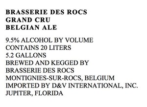 Brasserie Des Rocs Grand Cru October 2017