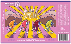 Walking On Sunshine Kettle Sour Ale November 2017