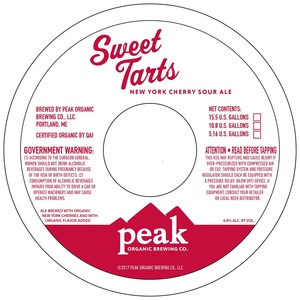 Peak Organic Sweet Tarts October 2017