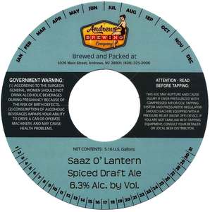 Andrews Brewing Company Saaz O' Lantern