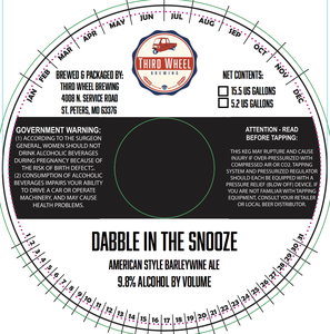 Third Wheel Brewing Dabble In The Snooze October 2017