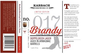 Karbach Brewing Co. Brandy October 2017