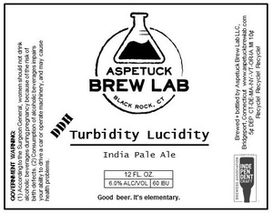 Turbidity Lucidity India Pale Ale October 2017