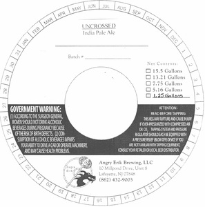 Angry Erik Brewing Uncrossed October 2017