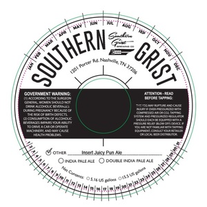 Southern Grist Brewing Company Insert Juicy Pun