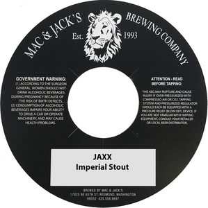 Mac & Jack's Brewing Company Jaxx Imperial Stout