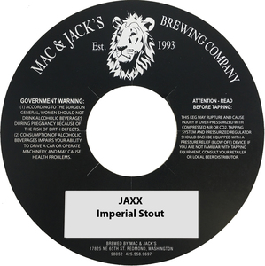 Mac & Jack's Brewing Company Jaxx Imperial Stout