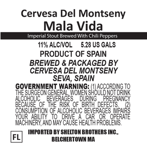 Cervesa Del Montseny Mala Vida Chili October 2017