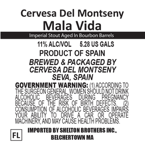 Cervesa Del Montseny Mala Vida October 2017