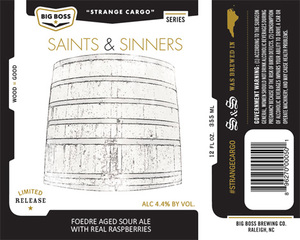 Big Boss Brewing Co Saints On Raspberries October 2017