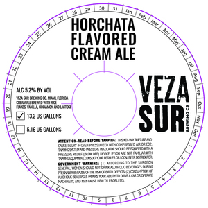 Veza Sur Brewing Co. Horchata Cream