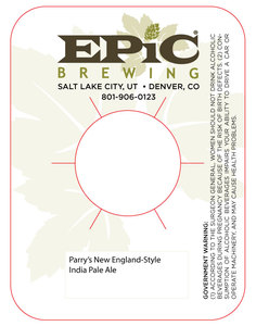 Epic Brewing Parry's New England-style India Pale Ale