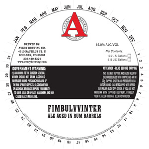 Avery Brewing Co. Fimbulvvinter October 2017