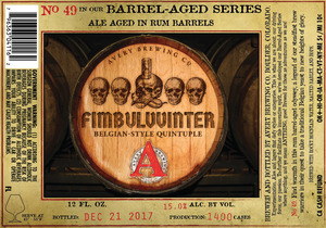 Avery Brewing Co. Fimbulvvinter October 2017