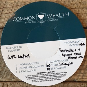 Commonwealth Brewing Co Halcyon
