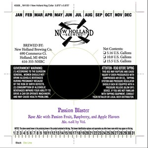 New Holland Brewing Company Passion Blaster October 2017