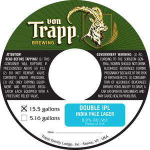 Von Trapp Brewing Double Ipl