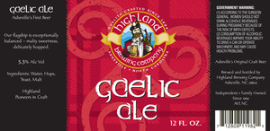 Highland Brewing Co Gaelic Ale November 2017