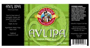 Highland Brewing Co Avl IPA November 2017