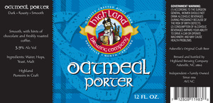 Highland Brewing Co Oatmeal Porter November 2017