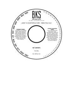 Bks Artisan Ales Juice's Counterculture - India Pale Ale