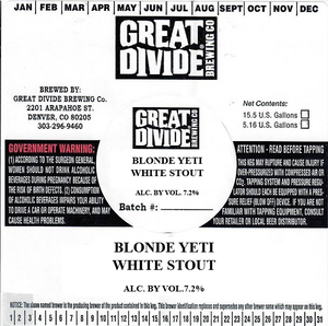 Great Divide Brewing Co. Blonde Yeti